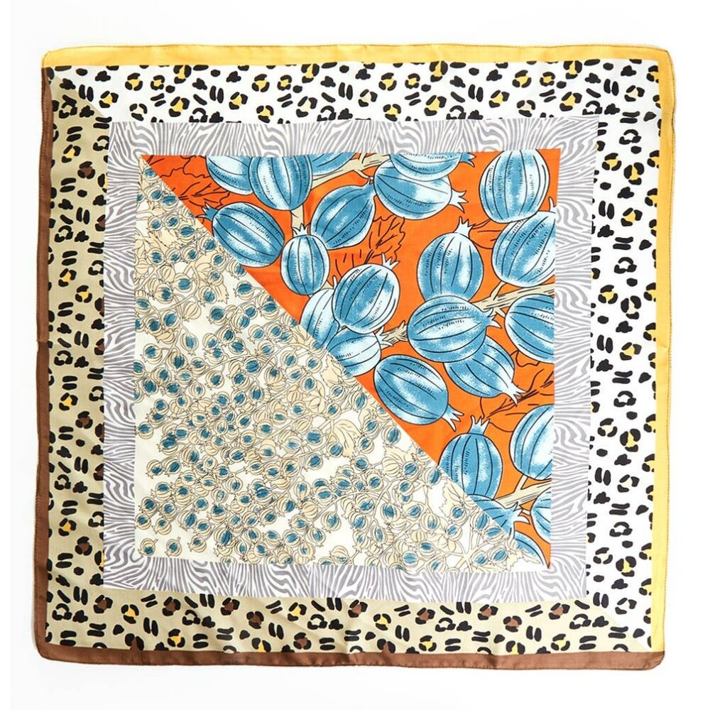 Tangerine Animal Print Scarf
